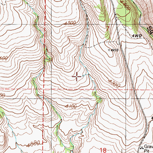 Topographic Map of Jackson Spring, OR