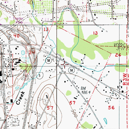Topographic Map of Wild Hog Creek, OR