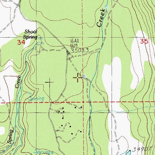 Topographic Map of Ling Reservoir, OR