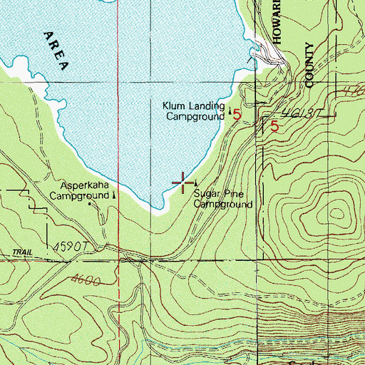 Topographic Map of Sugar Pine County Group Campground, OR