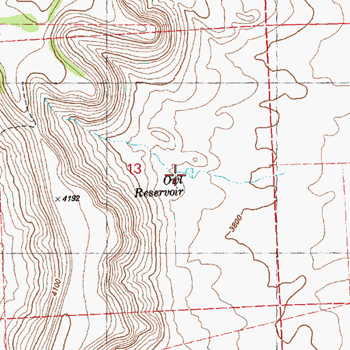 Topographic Map of Owl Reservoir, OR