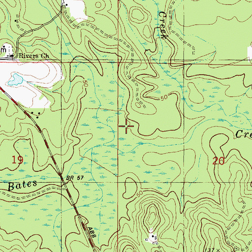 Topographic Map of Choctaw Branch, AL