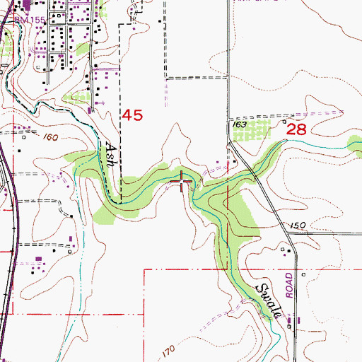 Topographic Map of Robinson Reservoir, OR