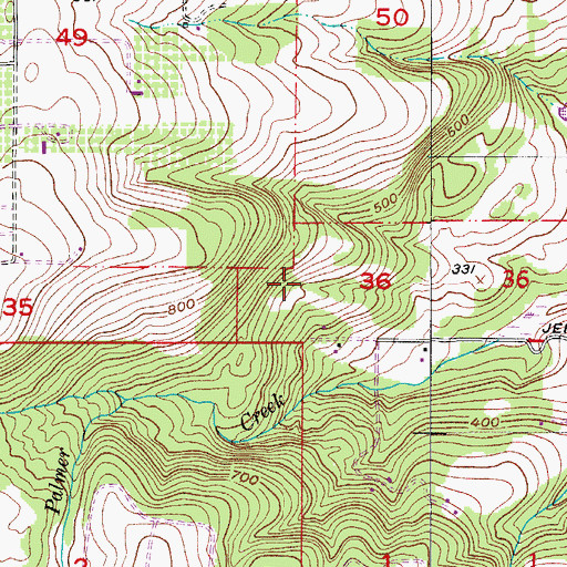 Topographic Map of Zimmerman Spring, OR
