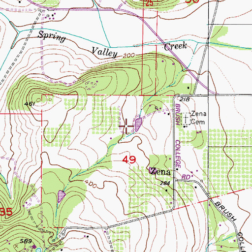 Topographic Map of Brydon Reservoir, OR