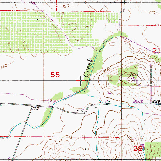 Topographic Map of Neighbors Reservoir, OR