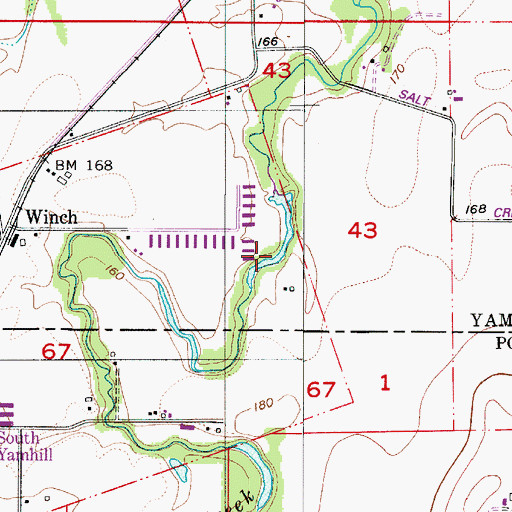 Topographic Map of Walker Reservoir, OR