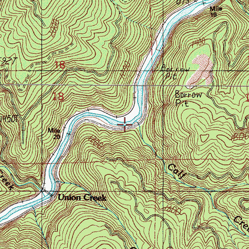 Topographic Map of Calf Creek, OR