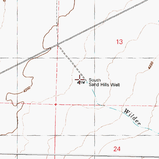 Topographic Map of South Sand Hills Well, OR