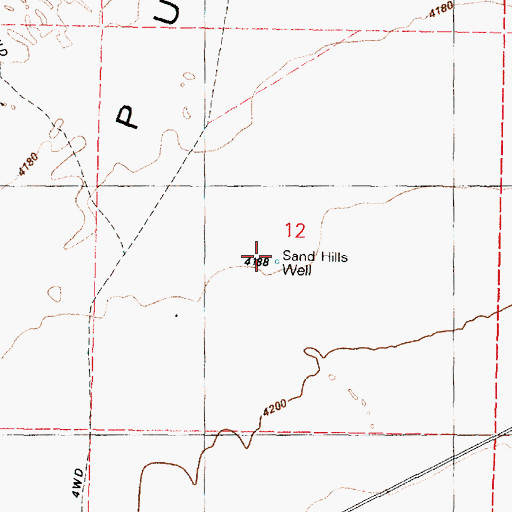 Topographic Map of Sand Hills Well, OR