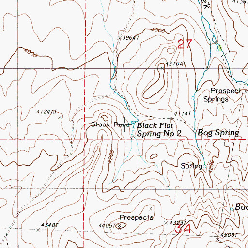 Topographic Map of Buck Flat Waterhole, OR