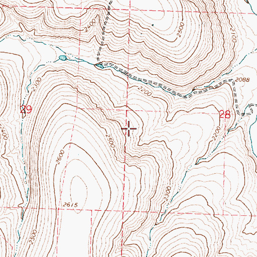 Topographic Map of Als Spring, OR