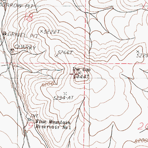 Topographic Map of The Cap, OR