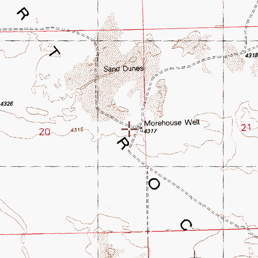 Topographic Map of Morehouse Well, OR