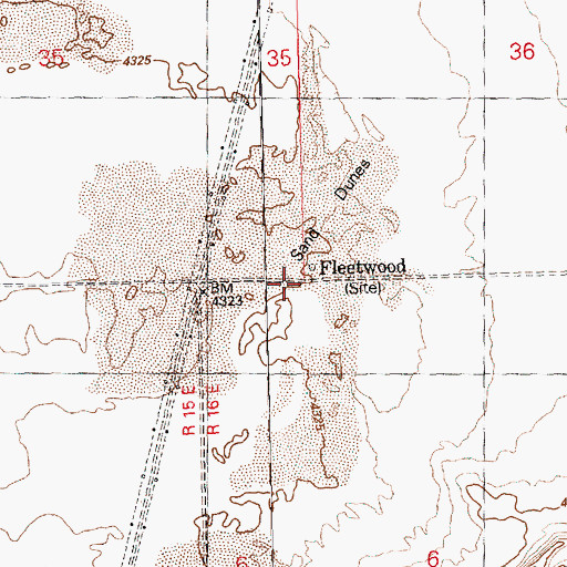 Topographic Map of Fleetwood, OR