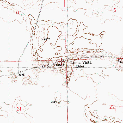 Topographic Map of Loma Vista, OR