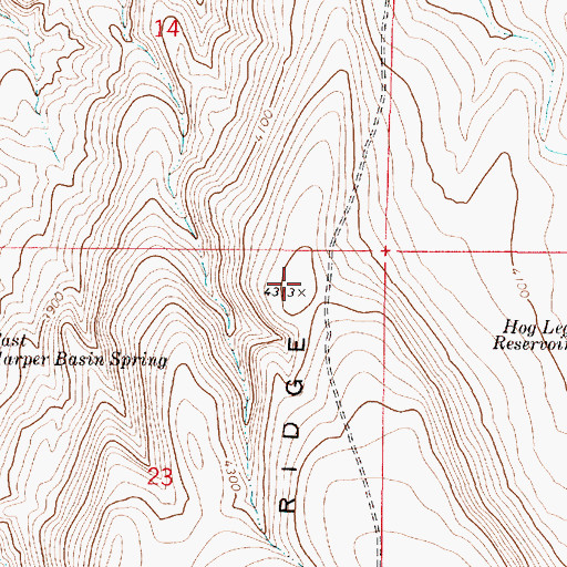 Topographic Map of Hoodoo Ridge, OR