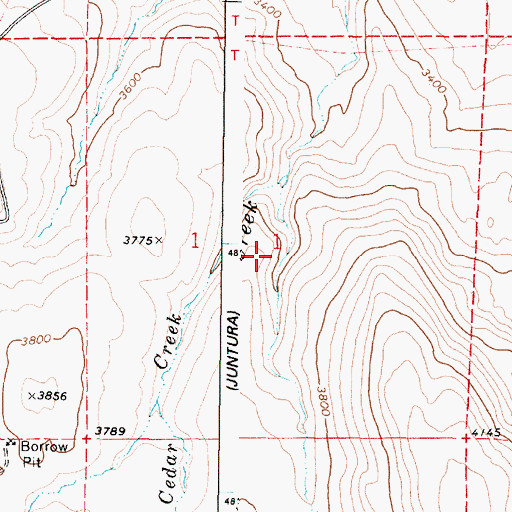 Topographic Map of William Spring, OR