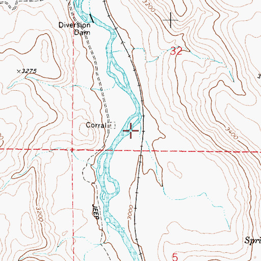 Topographic Map of Wisner (historical), OR