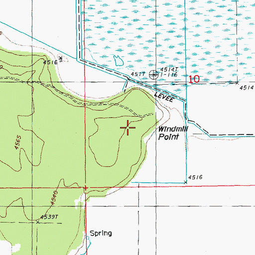 Topographic Map of Windmill Point, OR