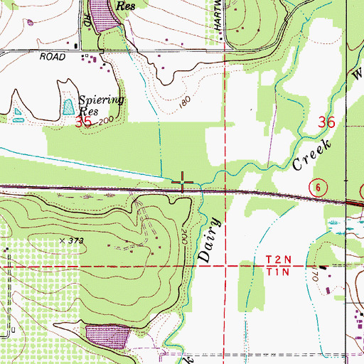 Topographic Map of Cedar Canyon Creek, OR
