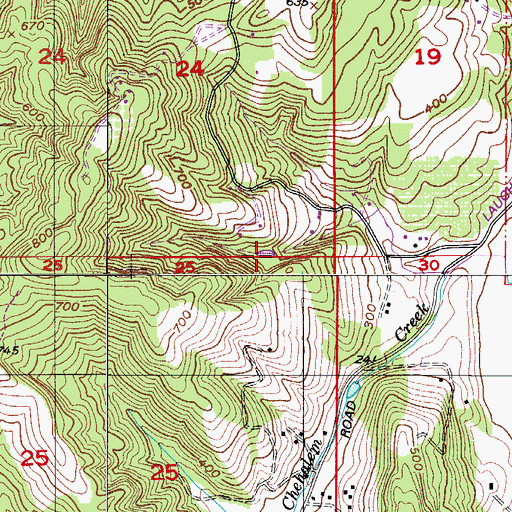 Topographic Map of Ken Larsen Dam, OR
