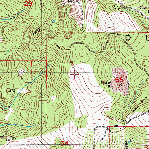 Topographic Map of Big Spring, OR