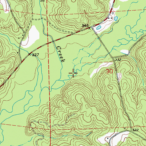 Topographic Map of Christian Branch, AL