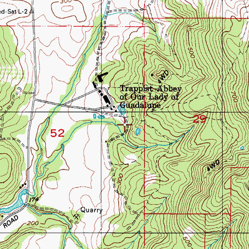 Topographic Map of Saint Josephs Dam, OR