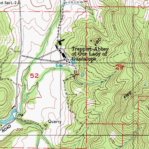 Topographic Map of Saint Josephs Reservoir, OR