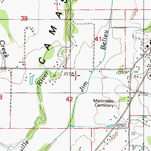 Topographic Map of Combs Reservoir, OR