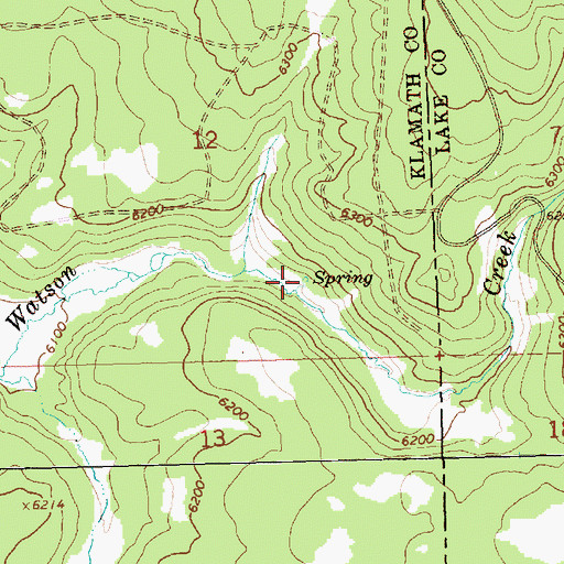Topographic Map of Watson Spring, OR