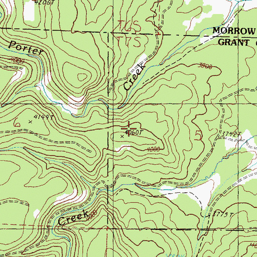 Topographic Map of Cabin Spring, OR