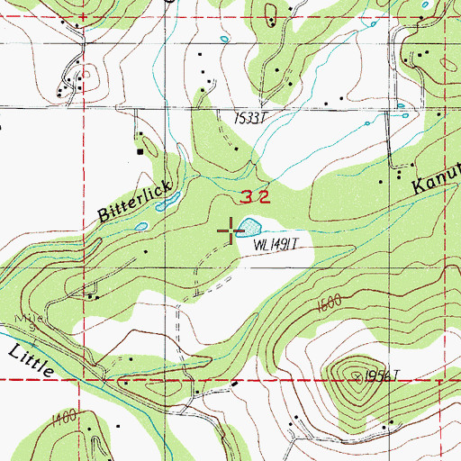 Topographic Map of Trammel Reservoir, OR
