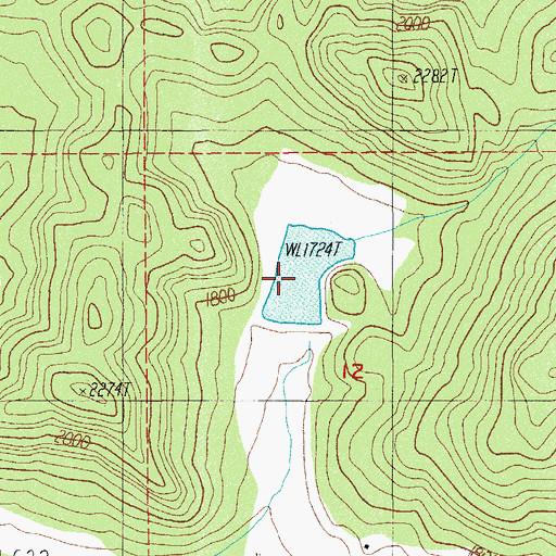 Topographic Map of Stanley Reservoir, OR