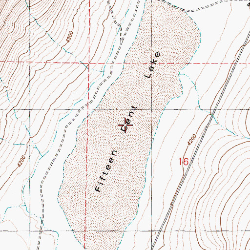 Topographic Map of Fifteen Cent Lake, OR