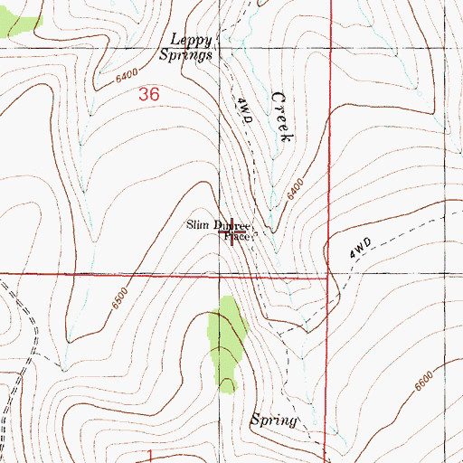 Topographic Map of Slim Dupree Place, OR