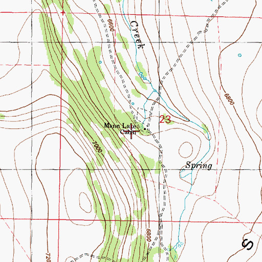 Topographic Map of Mann Lake Cabin, OR