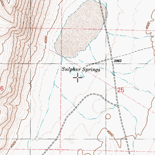 Topographic Map of Sulphur Springs, OR