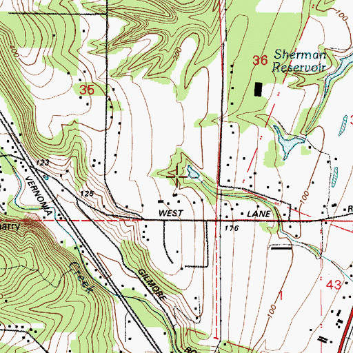Topographic Map of Sherman Reservoir Number Two, OR