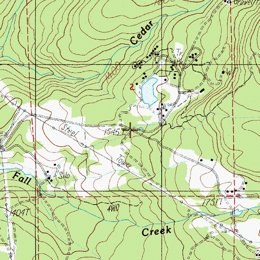 Topographic Map of Watters Reservoir, OR