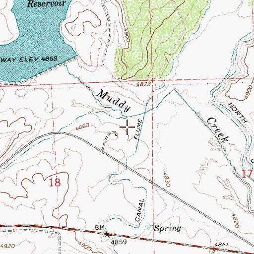 Topographic Map of North Canal Flume, OR