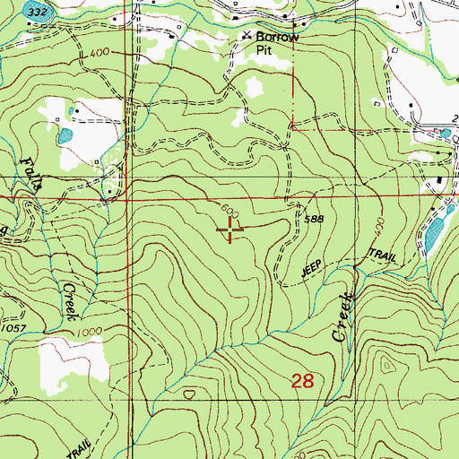 Topographic Map of Browns Spring, OR