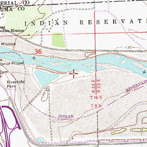 Topographic Map of South Gila Valley, AZ