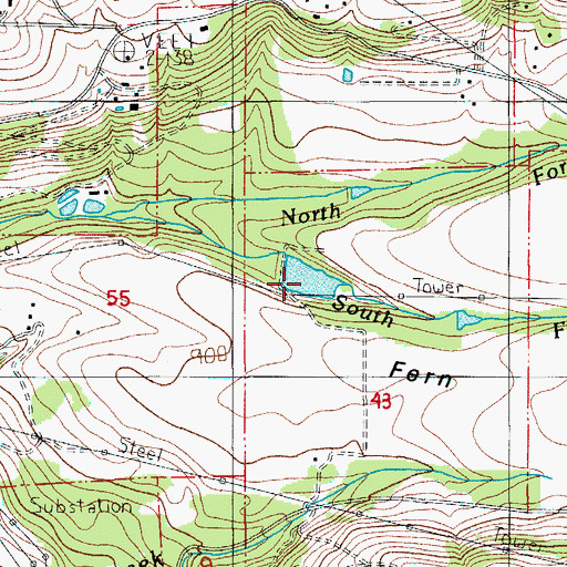 Topographic Map of Heater Reservoir, OR