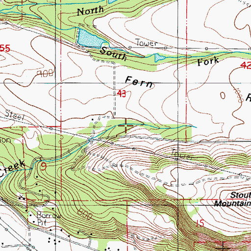 Topographic Map of Alder Creek Reservoir, OR