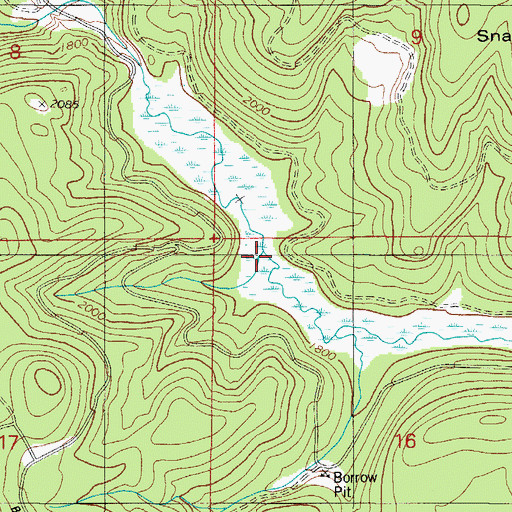 Topographic Map of Meadow Lake, OR