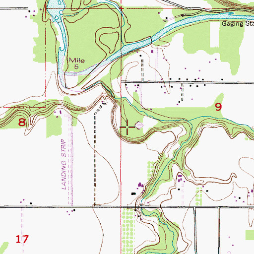 Topographic Map of Kern Reservoir, OR