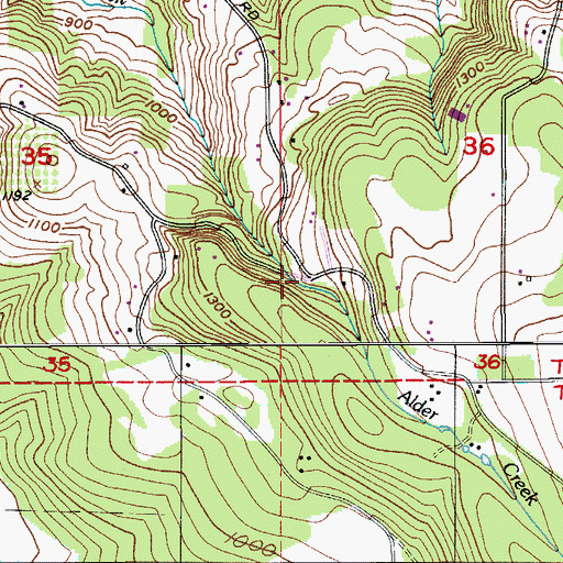 Topographic Map of Noble (historical), OR