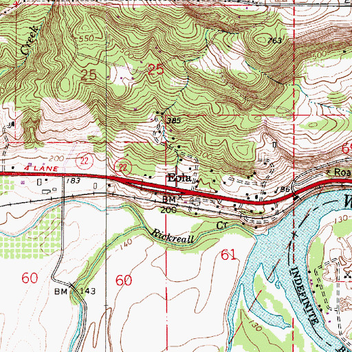 Topographic Map of Eola, OR